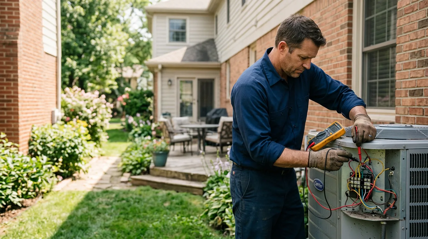 HVAC technician working near Faxon, OK